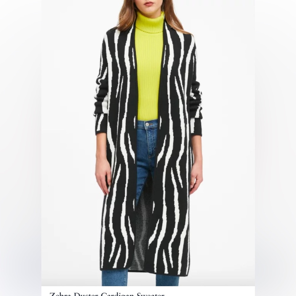 Banana Republic zebra print long cardigan- size S